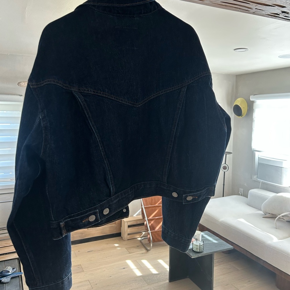 Levi’s Dark Blue Trucker Denim Jacket Large - Picture 3 of 3